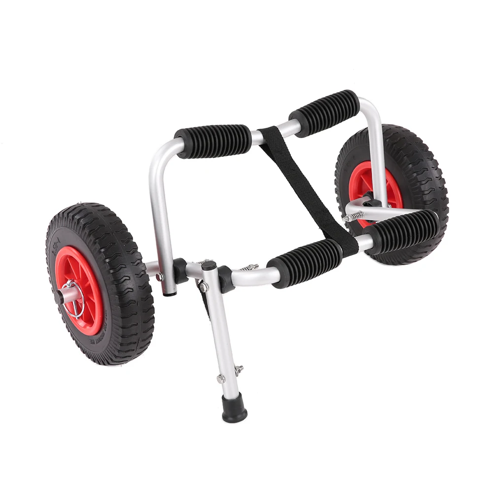 Trolley Lightweight Foldable Boat Kayak Carrier Canoe Dolly Tote Transport Trailer Cart Removable Wheels Aluminum Rubber | Спорт и