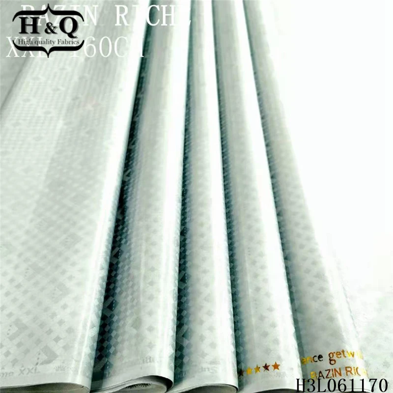 

H&Q fashionable bazin lace fabric 2021 high quality african lace fabric 5 yards/pcs enbroidery french tulle mesh nigerian net