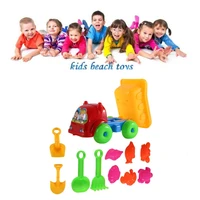 in stock 11pcsset creative children kids beach playing truck sand dredging toy set playing toy best gift for kids children