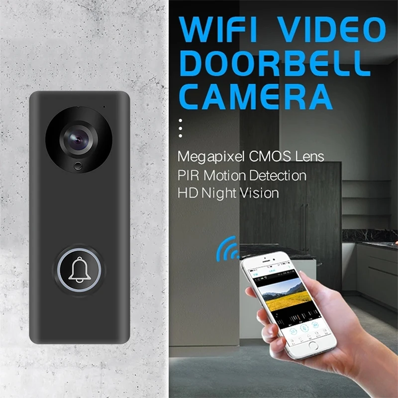 KINJOIN 1080P HD Video Doorbell Doorbell MINI Indoor Video Intercom Smart Wireless IP Wifi Doorbell Camera Security Phone Home