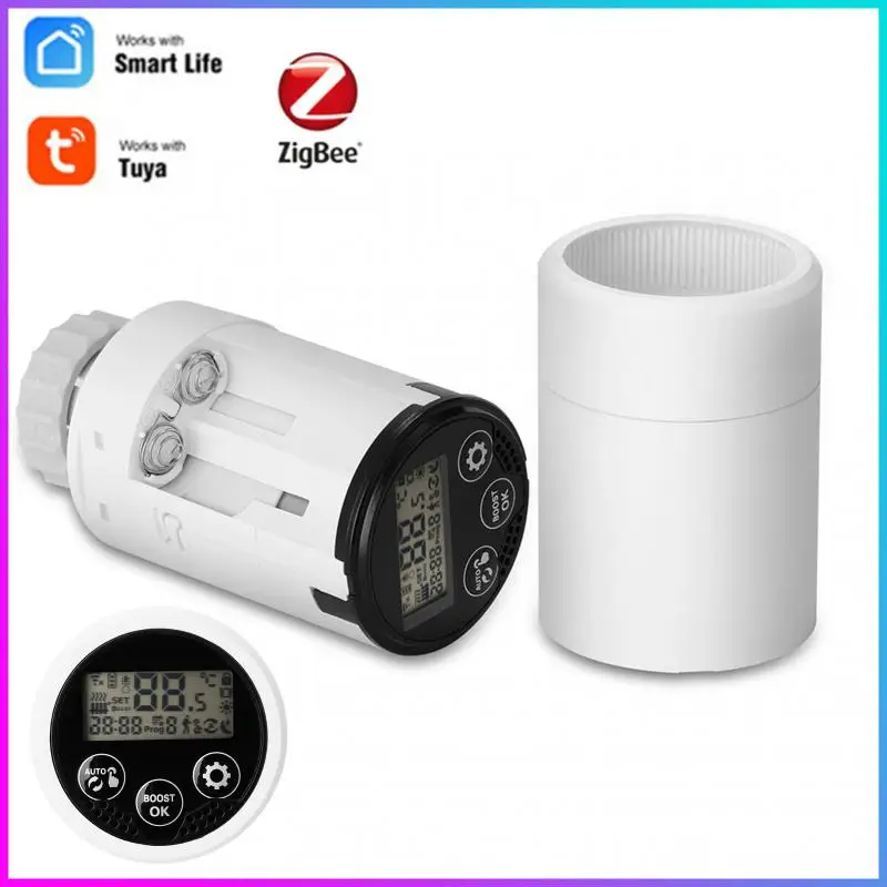 

Умный привод радиатора Tuya ZigBee3.0, программируемый термостатический клапан радиатора, регулятор температуры, Настройка 2MQTT с Alexa