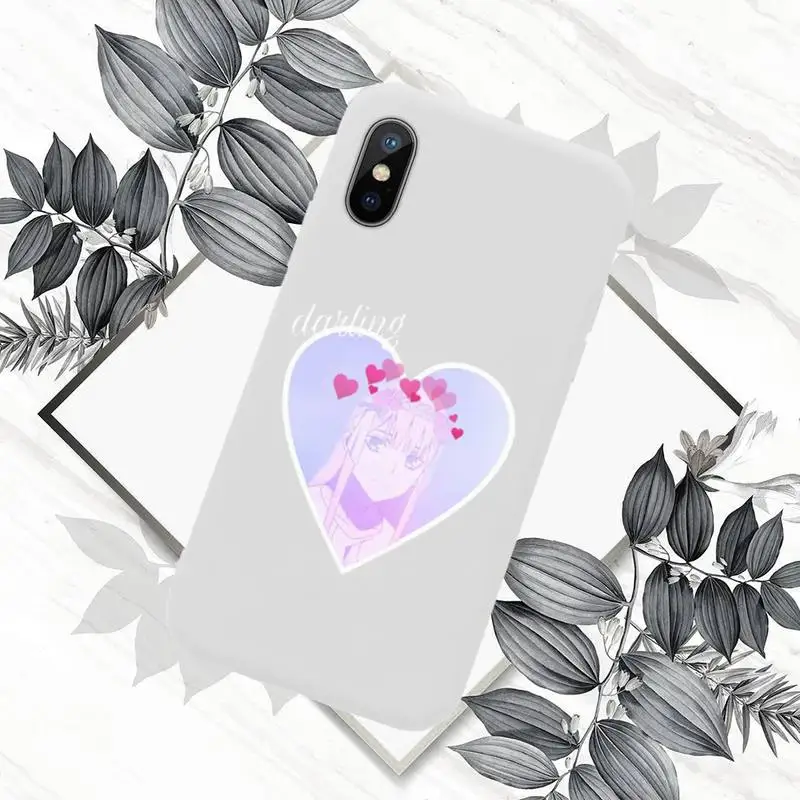 

Sexy anime girl Two zero lovely Pink Phone Case Candy Color for iPhone 6 7 8 11 12 s mini pro X XS XR MAX Plus