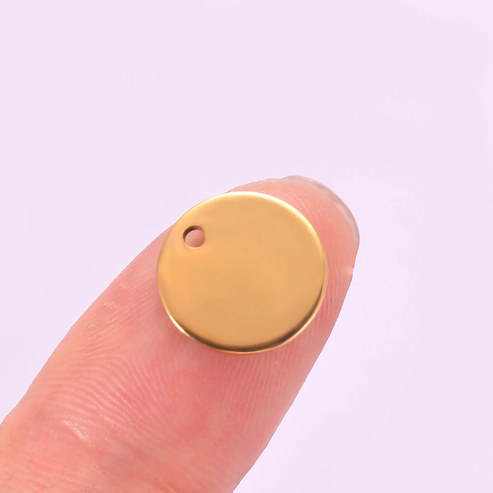 100 шт 6 35 мм Нержавеющая сталь подвески круглая бирка для собаки кулон бланки