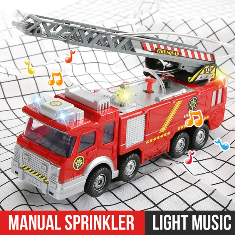 Высокое моделирование пожарный двигатель имеет легкий выдвижной лестница