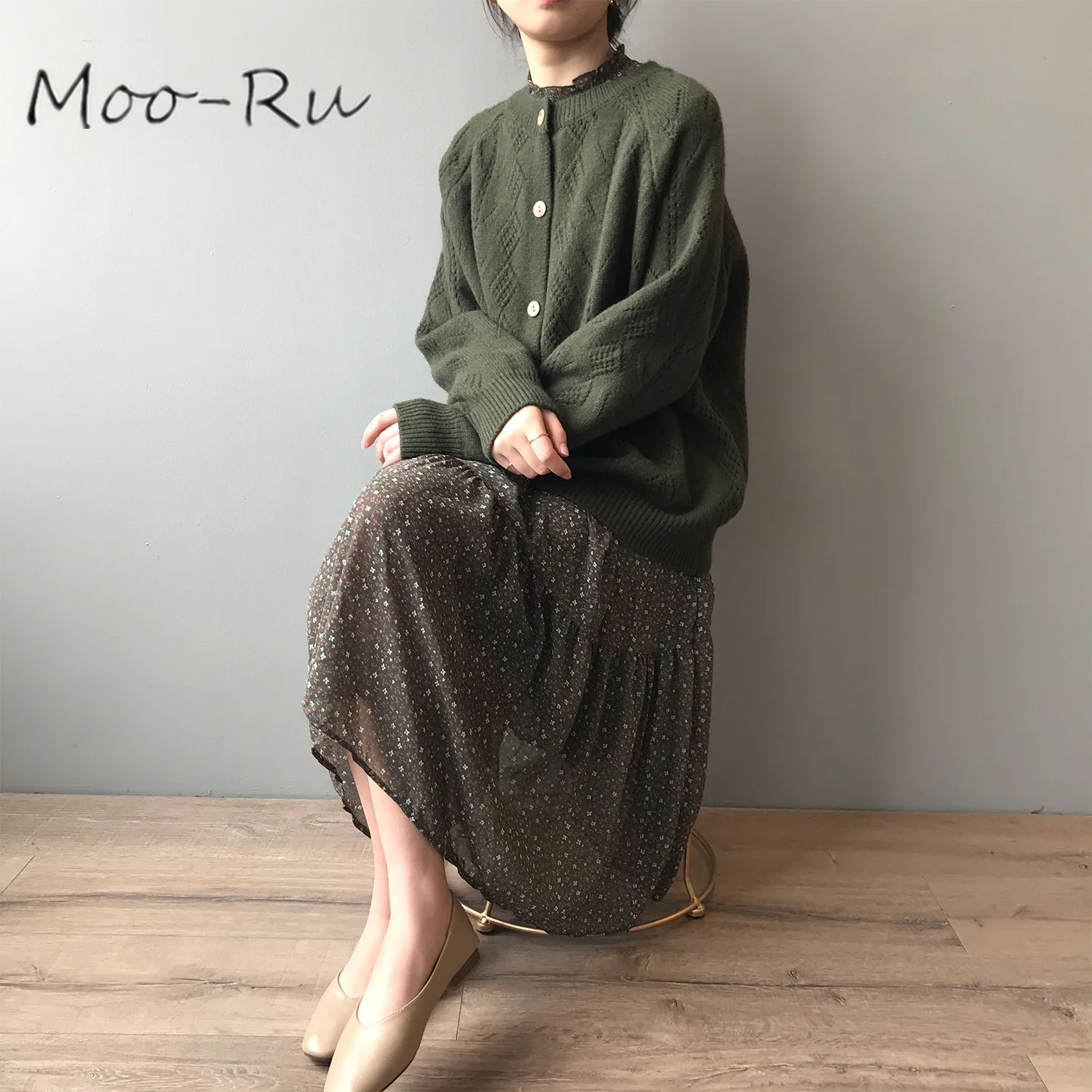 Moo-Ru 2020 Spring New Sweater Jacket Women Wear Cardigan Korean Version of The Western Style |