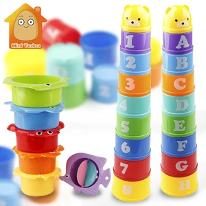 Stack Cup Educational Baby Toys Rainbow Color Figures Folding Tower
Funny Puzzle Piles Stacking Cup Letter Toy Kids Water Toys