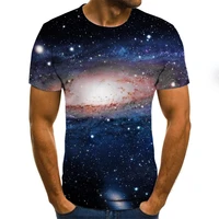 summer 3d printing mens t shirt casual short sleeve o neck mens t shirt fashion galaxy star print 3d t shirt top