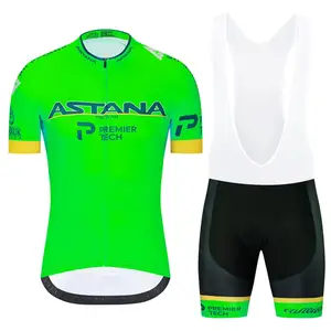 Team ASTANA Cycling Jersey 2019 Men's Short Jersey ropa ciclismo hombre ciclismo Cycling Clothes Set Bike Wear 16D Gel Pad