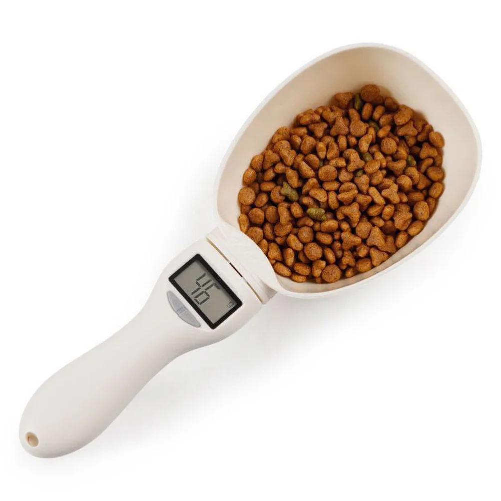 

Cat Cereals Scale Weighing Meter Electronic Dogs Pet Food Weighing Spoon Measuring Scoop Feeding Tools Kitchen Gadget
