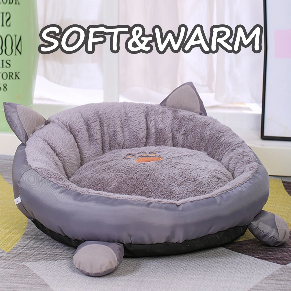 Домик для домашних животных пушистая кровать кошек пещера Лежанка диван мягкий
