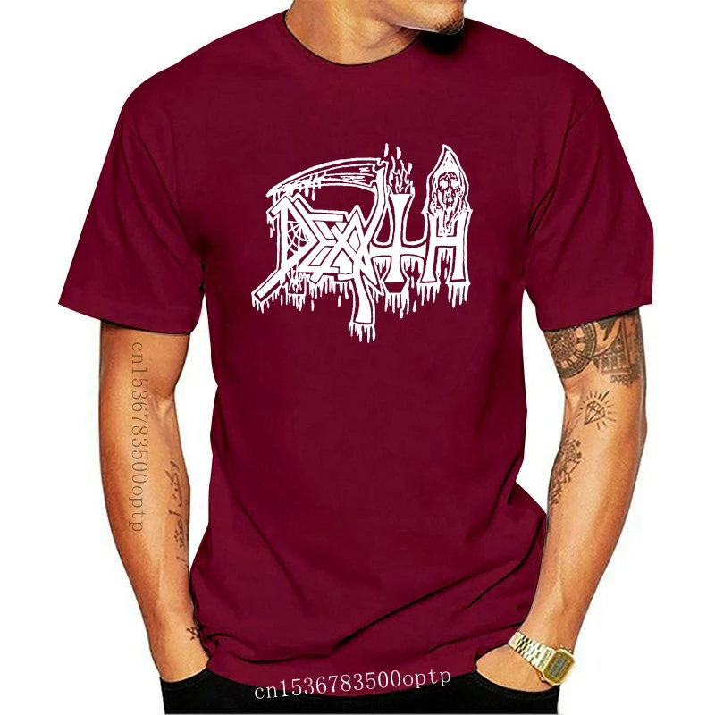 

New Authentic DEATH Band Bloody Logo T-Shirt S M L XL 2XL Black Metal 2021 2021 Fashion Mens Short Sleeve T shirt Cotton T Shirt