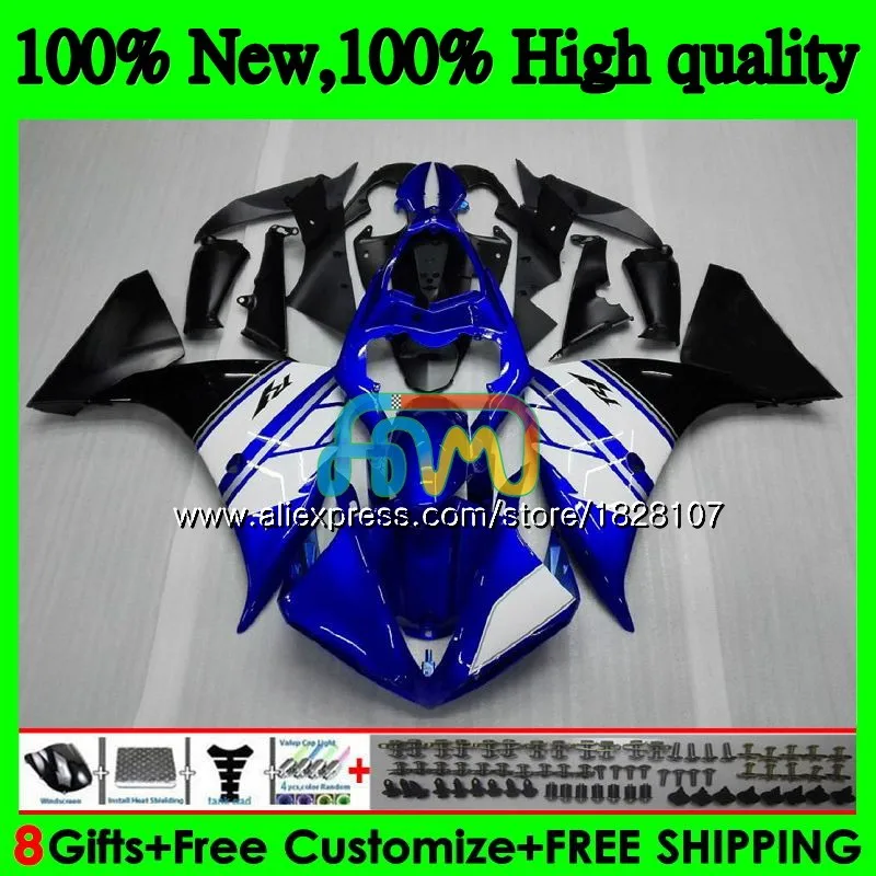 

Body For YAMAHA YZF 1000 R 1 YZF-1000 YZFR1 09 10 11 12 123BS.0 YZF R1 YZF1000 YZF-R1 2009 2010 2011 2012 Fairing Blue black Hot