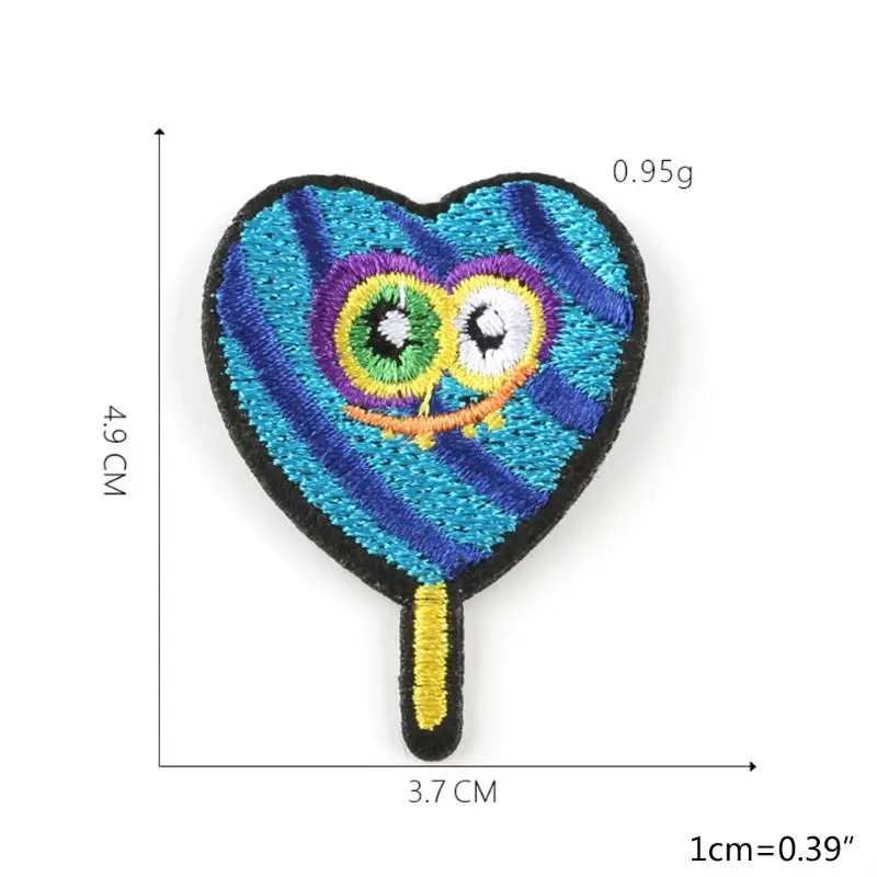 

20Pcs Cartoon Sweets Lollipop Ice Cream Patches Iron On Kids Embroidered Decorative Sewing Applique for Clothes Bag DIY