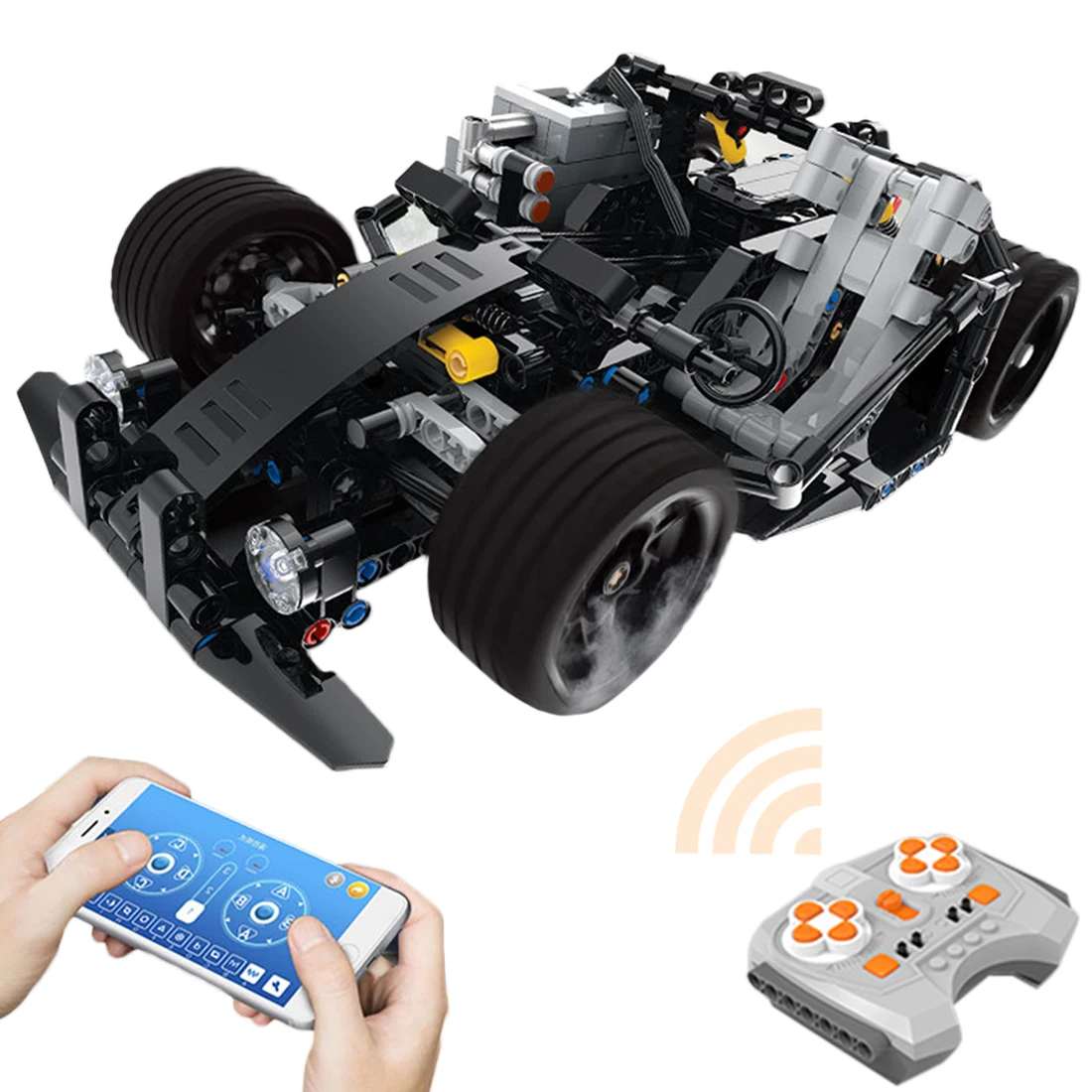 Moc Electronic Blocks 430pcs 4CH 2 4G мобильный телефон Bluetooth пульт дистанционного