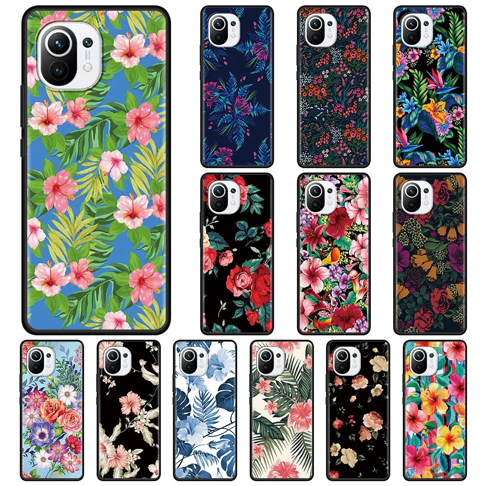

Hot Tropical Flowers Colourful Silicone Case for Xiaomi Mi 10T Pro Note 10 11 Lite 5G 9T A2 8 Lite CC9 Pro CC9E 9 Pro 5G Cover