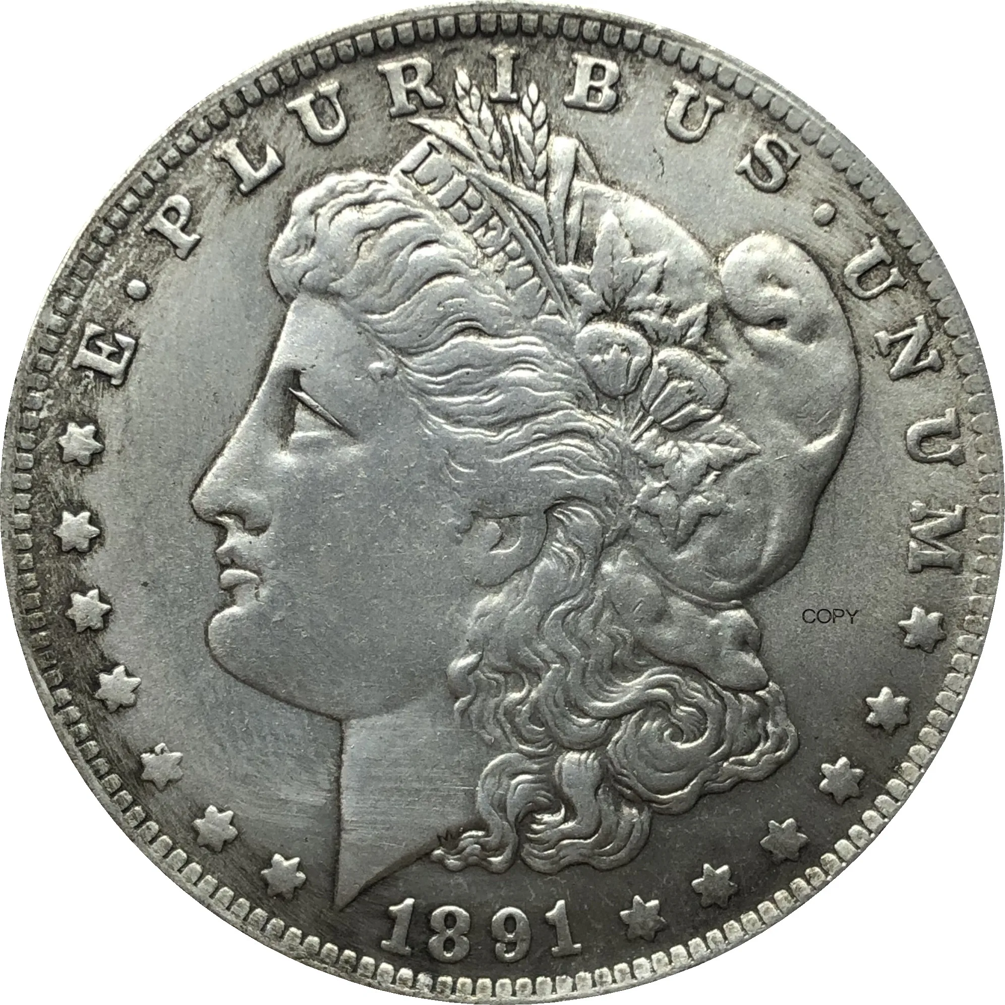 Соединенные Штаты Америки 1891 Морган один доллар США Монета свобода мельница