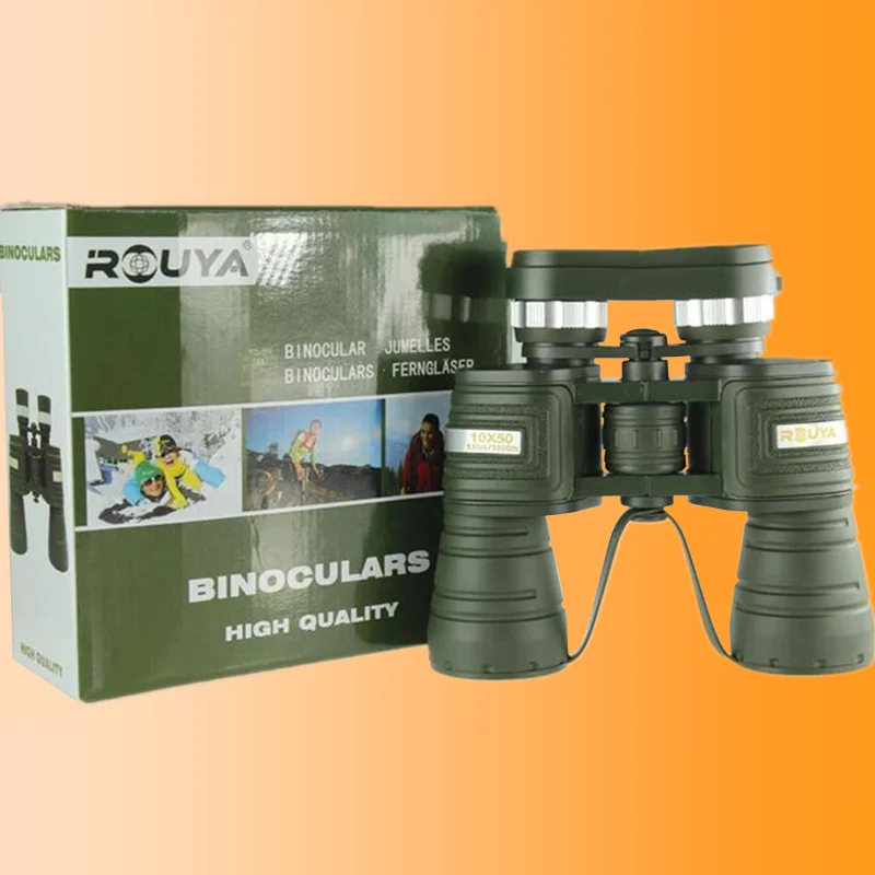 

New 10X50 large eyepiece telescope military green high-quality high-definition high-power low-light night vision telescope