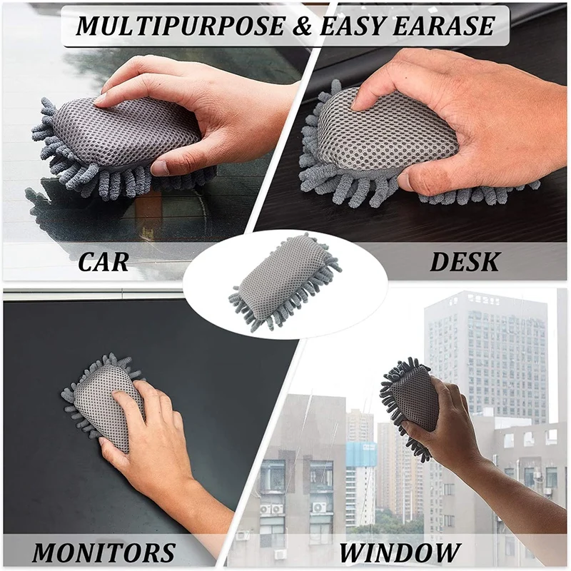 

NEW-Whiteboard Erasers Can Be Washed with Microfiber Fur Dry Erase Erasers, Suitable for Markers, Chalk, Home, Classroom