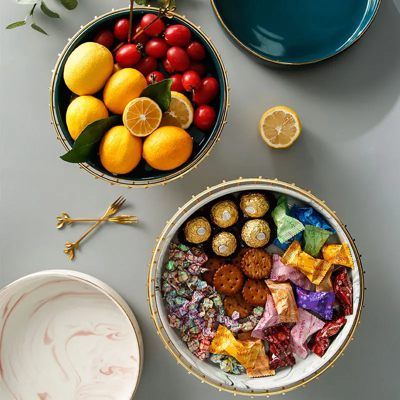 Household Fruit Snack Plate Countertop Basket Vintage Style Tray Stand Storage Decoration | Дом и сад