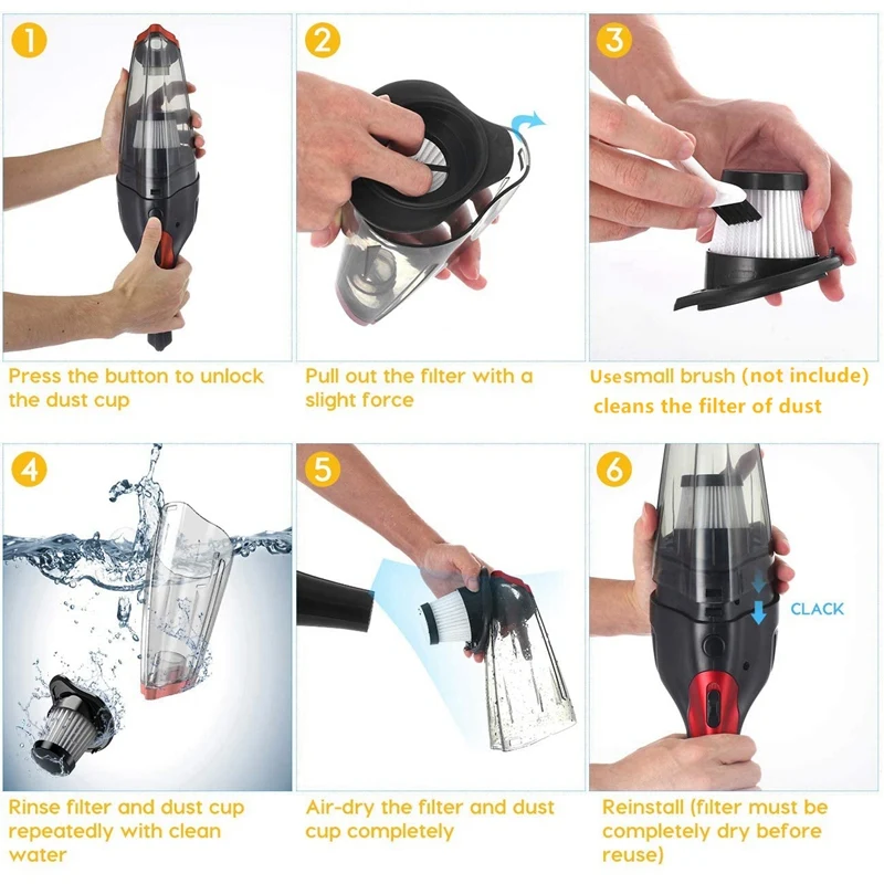 

Top Sale Handheld Vacuum, Powerful Suction Portable Vacuum Cleaner for Home and Car Wireless Vacuum Cleaner USB Charge Red