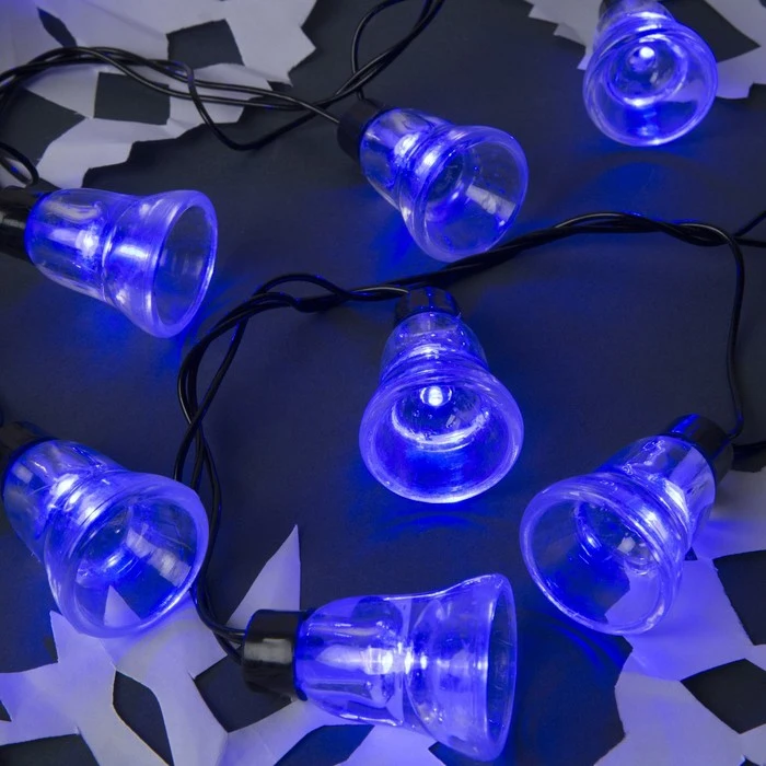 Гирлянда "Нить" улично комнатная с насадками "Колокол" 5м LED(IP44) 40 220V 8