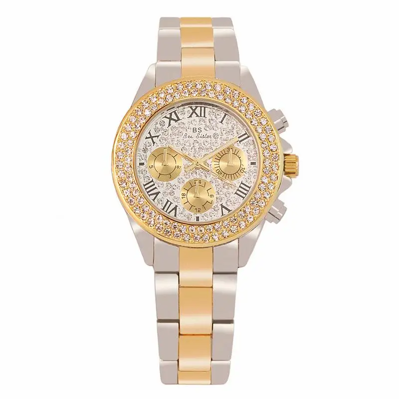 bs brand luxury diamond women watch quartz rose gold hot sell watches stainless steel exquisite watch for women clock relogio free global shipping