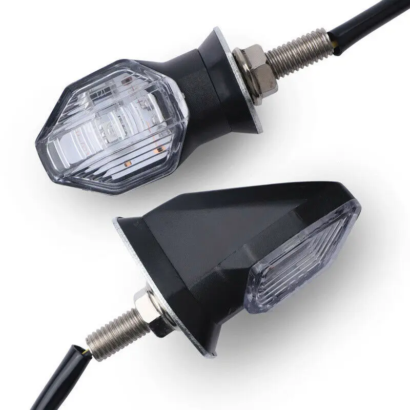 

4pcs/set 12V Universal Mini Motorcycle LED Lights Lens Turn Signal Light Blinker Indicator Lamp Two Wire