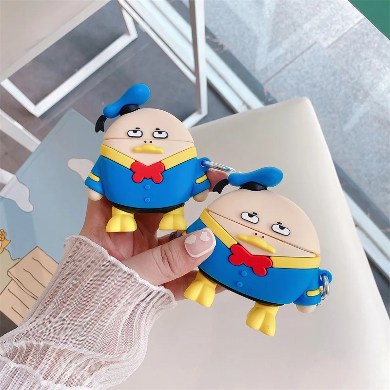 

Cute Duck Silicone Apple AirPods 1 2 Pro Case Cover iPhone Earbuds Accessories Airpod Case Air Pods Case Airpods Pro Case
