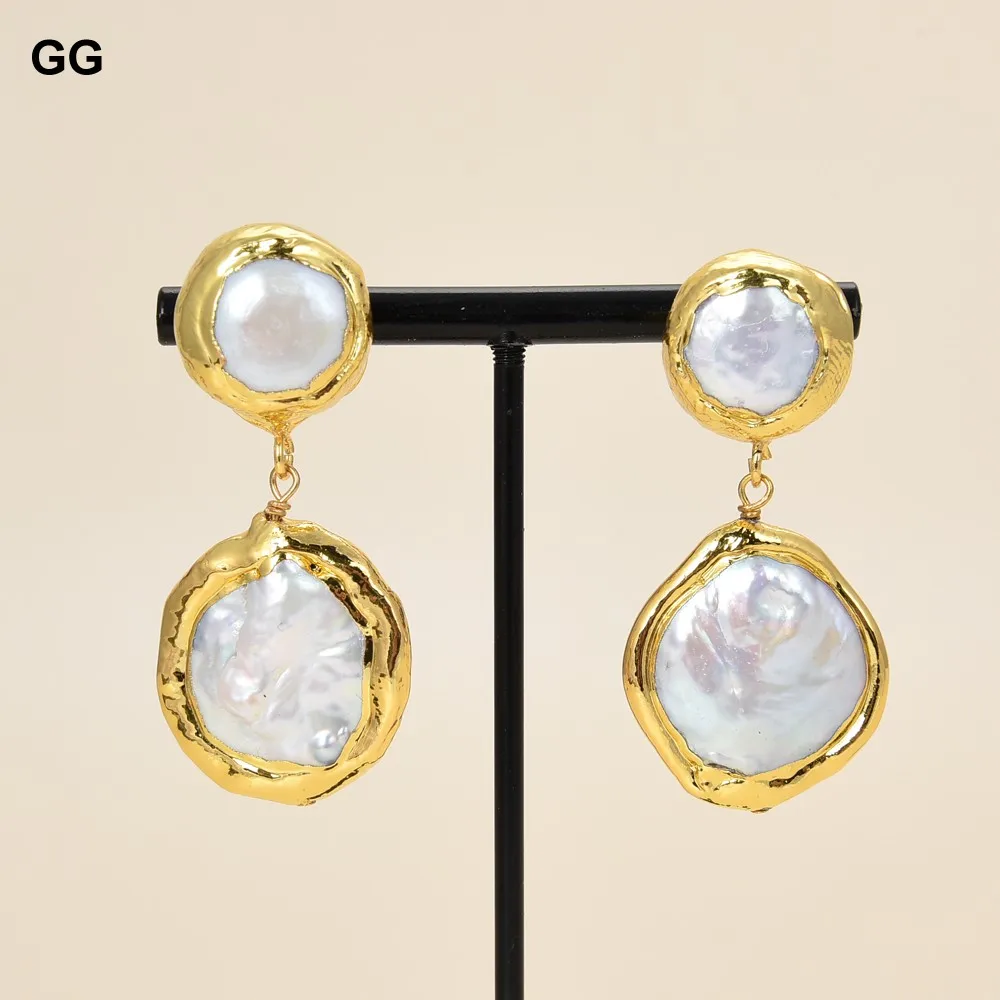 Ювелирные изделия GuaiGuai серьги гвоздики с жемчугом Кеши из пресноводного жемчуга