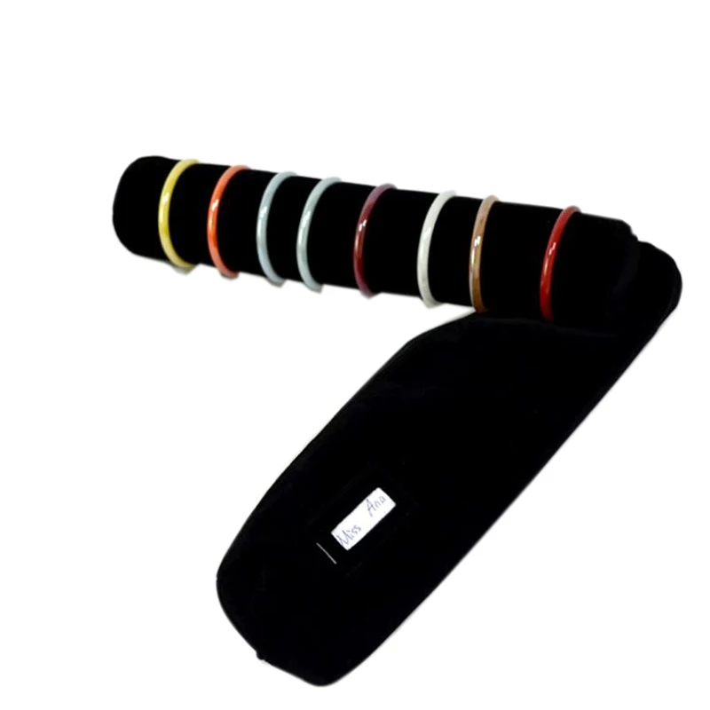 Jewelry Storage Portable Display Cases Organizer Jewellery Travel Roll for Watch and Bracelet Bag - Цвет: Black Velvet