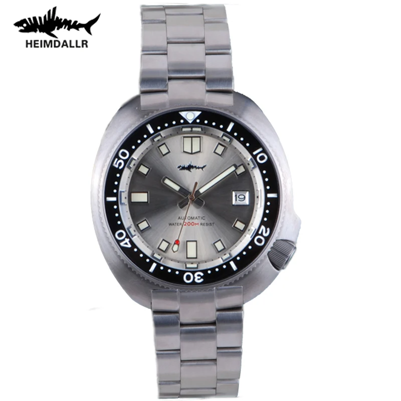 

Heimdallr Men's Dive Mechanical Watch Champagne Dial Titanium Case Strap Sapphire 200M Waterproof NH35 Automatic Wristwatches