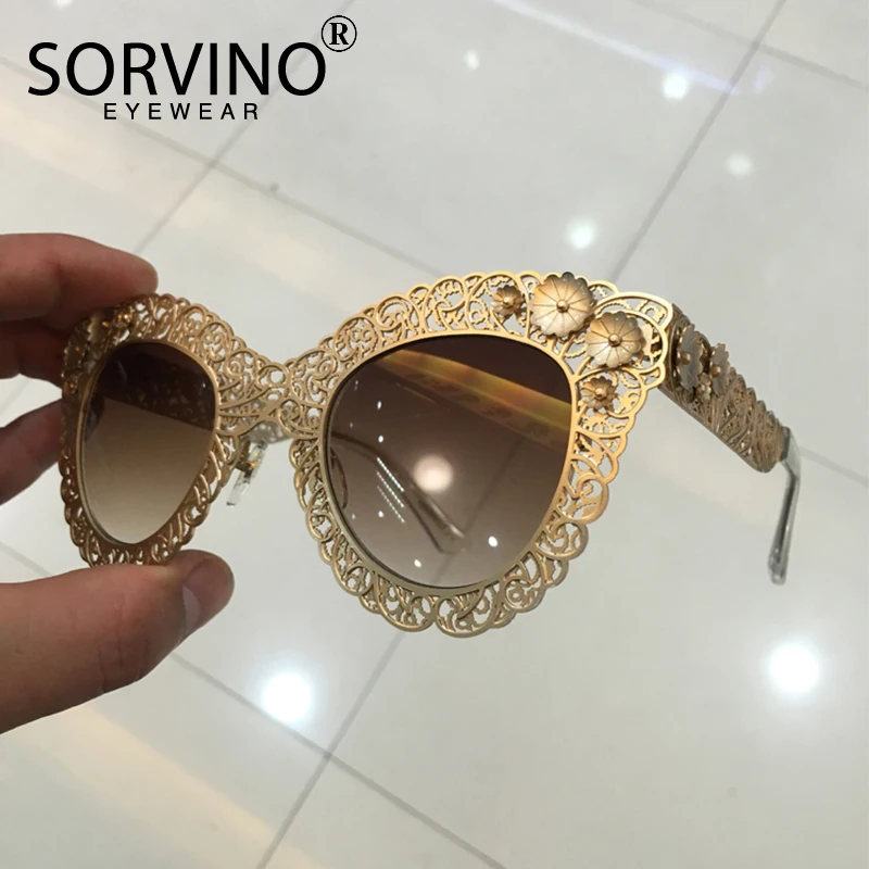 Солнцезащитные очки кошачий глаз SORVINO SP169 женские винтажные Роскошные брендовые