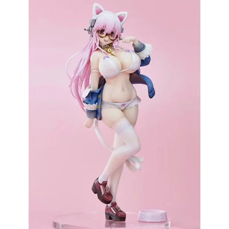 27 см Аниме Супер SONICO анимация Alphamax сексуальные девушки Sonico Белый Кот Ver. ПВХ