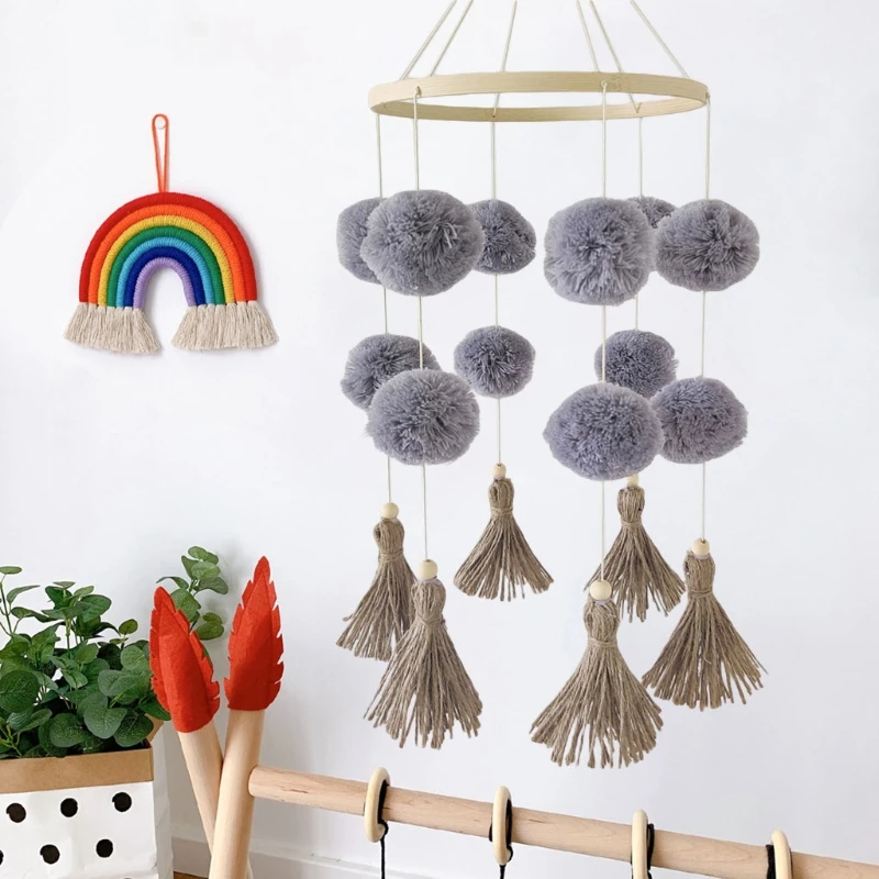 Скандинавская детская кроватка деревянная Мобильная погремушка красочный