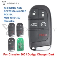 YOCASTY M3N-40821302 Smart Remote Car Key 433MHz Chip for 2011-2017 Chrysler Dodge Challenger Durango 300 Charger Journey