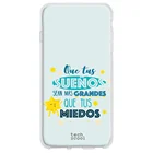 FunnyTechЧехол Alcatel 3C l с фразой мотивация мечты голубой фон