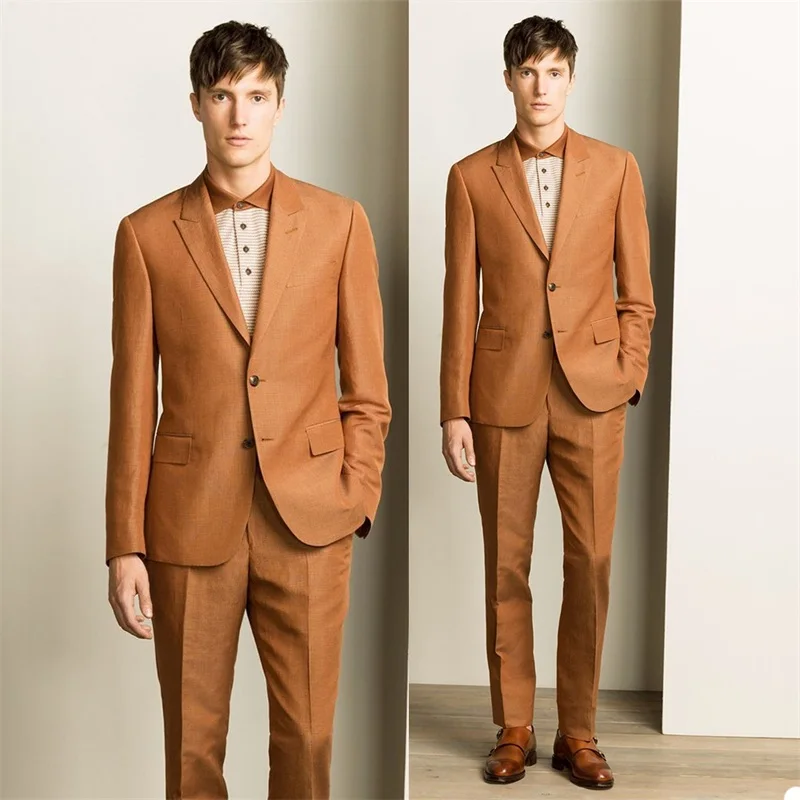 

Мужской дизайнерский костюм, однотонный костюм из двух предметов, приталенный Блейзер в японском стиле, деловой Повседневный пиджак для выпускного вечера