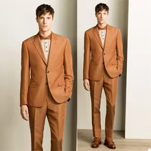 Ensemble de costumes de styliste pour hommes, couleur unie, sur mesure, 2 pièces, Style japonais, veste Blazer Slim Fit, formel Business, manteau de bal décontracté  (2)