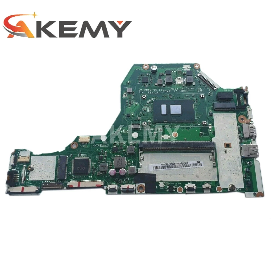 Günstig FÜR ACER Aspire A515 A515-51 Laptop-Motherboard Mit I5-7200U-CPU DDR4 NB.GP411.003 NBGP411003 C5V01 LA-E891P 100% Vollständig Getestet