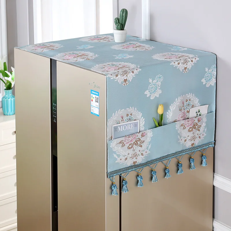 

Refrigerator washing machine cover dust cover cloth European double door refrigerator freezer cover dust cover cloth