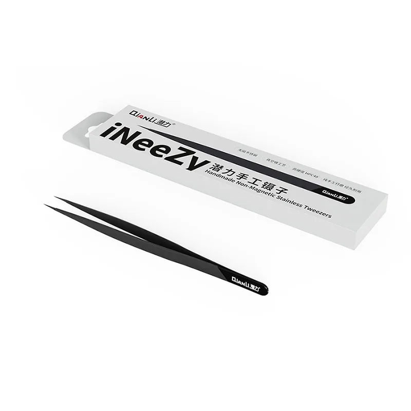 

Qianli iNeeZY Handmade Polished Non-magnetic Stainless Tweezer High Hardness Vacuum Plating Process Jump line Tweezer