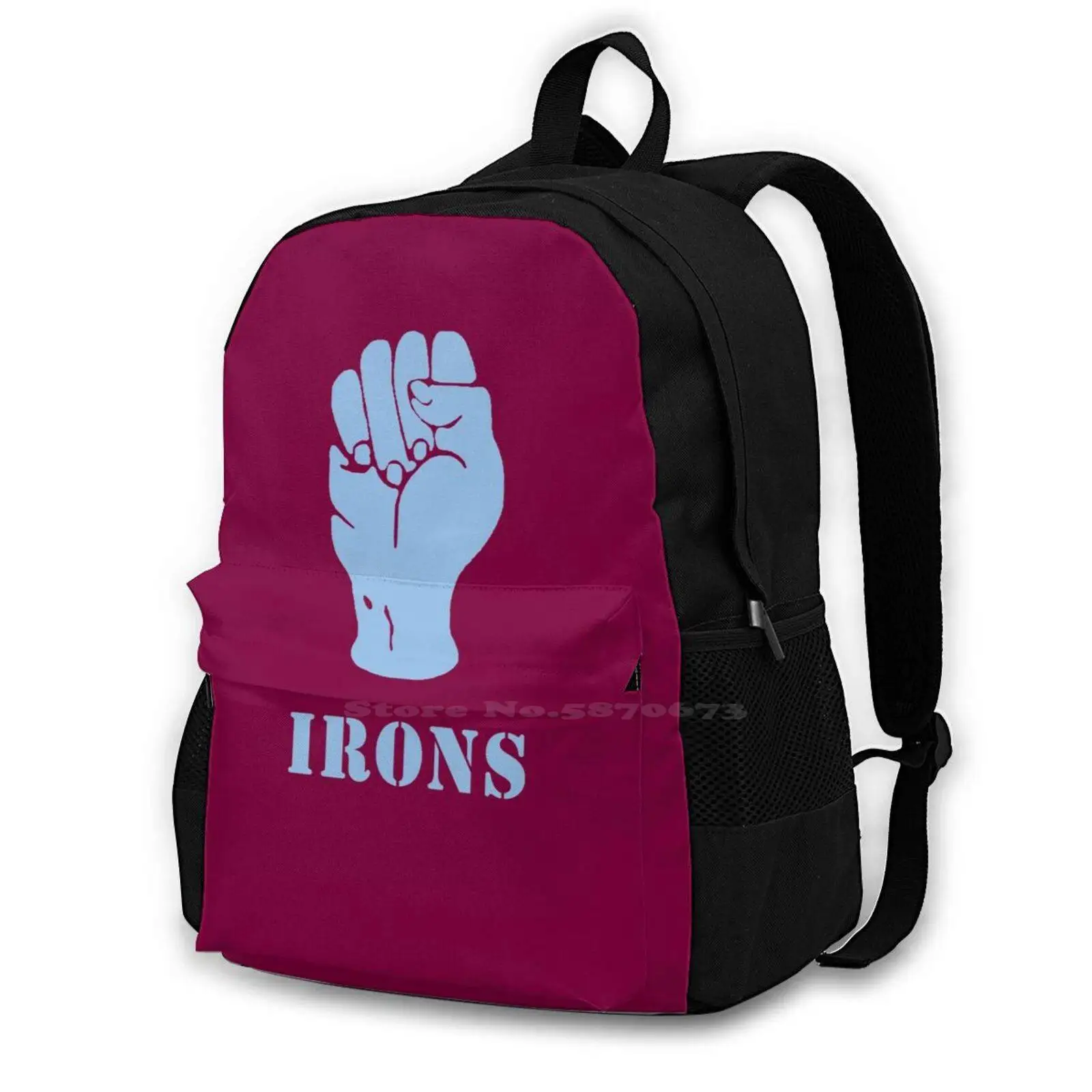 

Irons Large Capacity Fashion Backpack Laptop Travel Bags Whu United Wh Hammers 1895 Irons Football