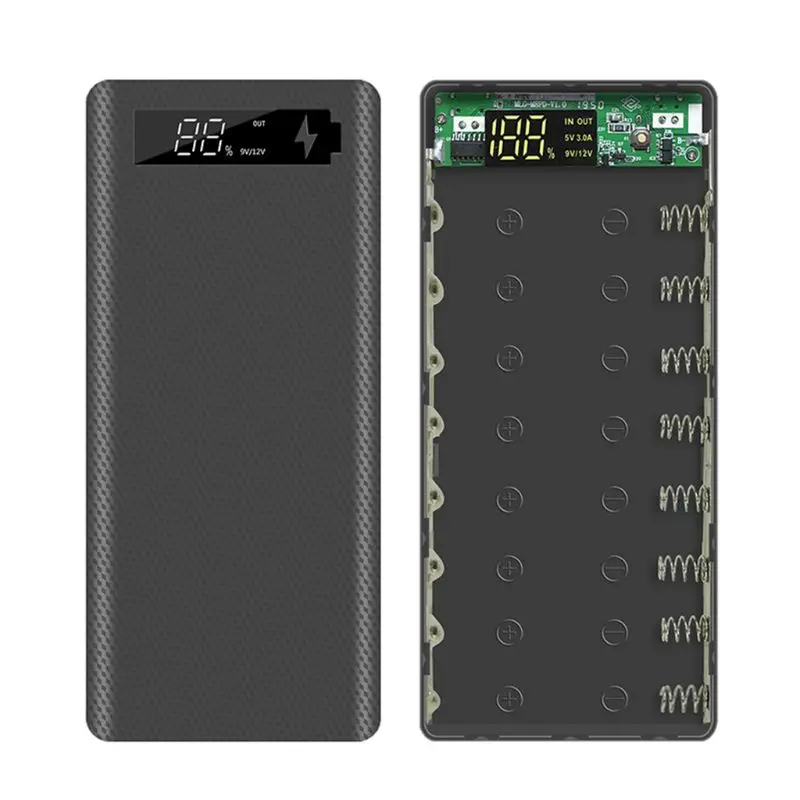 QC3.0 PD Быстрая зарядка ЖК дисплей DIY 8x1865 0 чехол для батареи Корпус внешнего