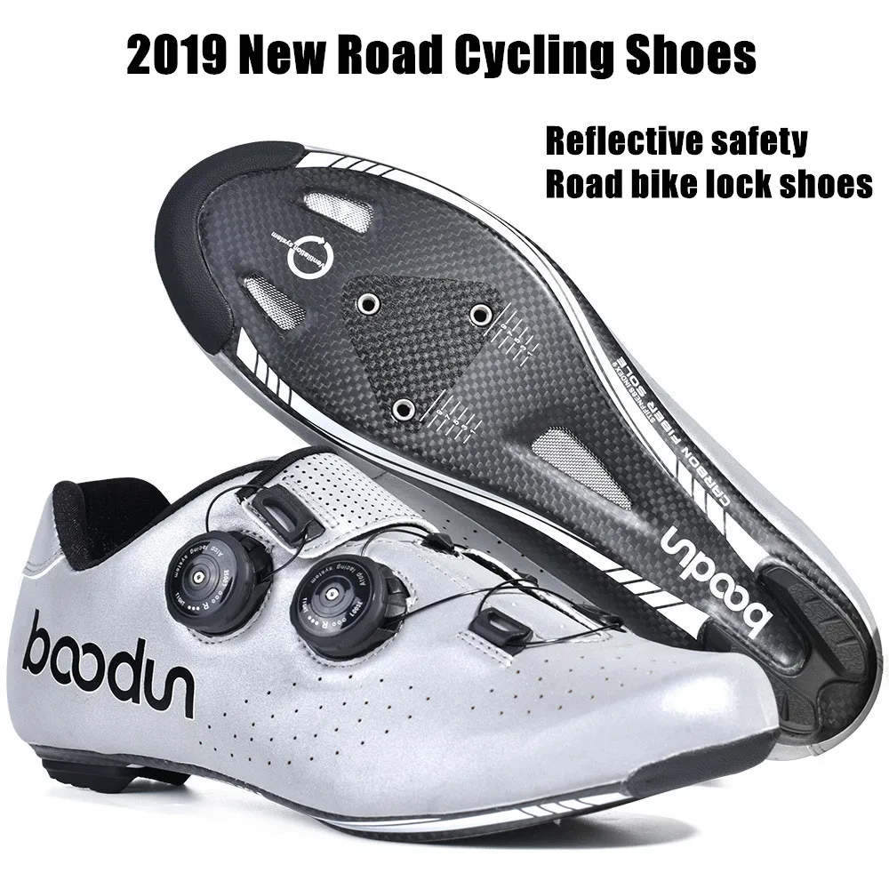 

Boodun Road Cycling Shoes Carbon Fiber Self-Locking Ultralight Breathable Wear Non-slip professional Bicycle Racing Shoes