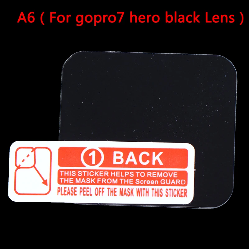 A6 Для детей возрастом от 1 до ПК для Go Pro Hero 5/6/7 закаленное Стекло объектив или Экран защитная пленка Black аксессуары для видеокамеры - Цвет: A6