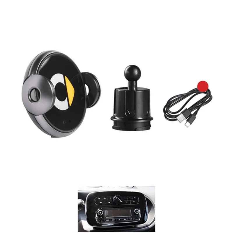 for smart fortwo forfour 453 451 450 supports navigation charging accessories interior car wireless charging mobile phone holder free global shipping