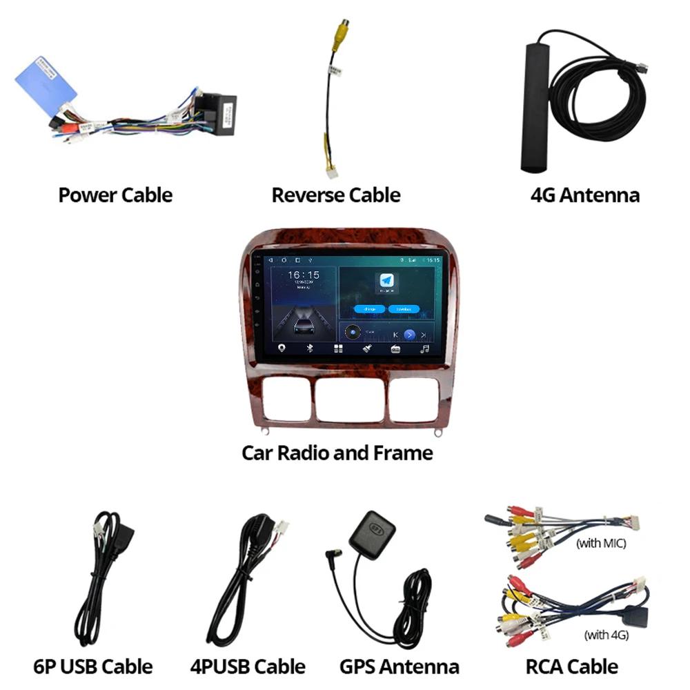 

2Din Android10.0 Car Radio For 1998-2005 Mercedes Benz S Class W220 S280 S320 S350 S400 S430 S500 S600 S55 AMG GPS 2DIN DVD