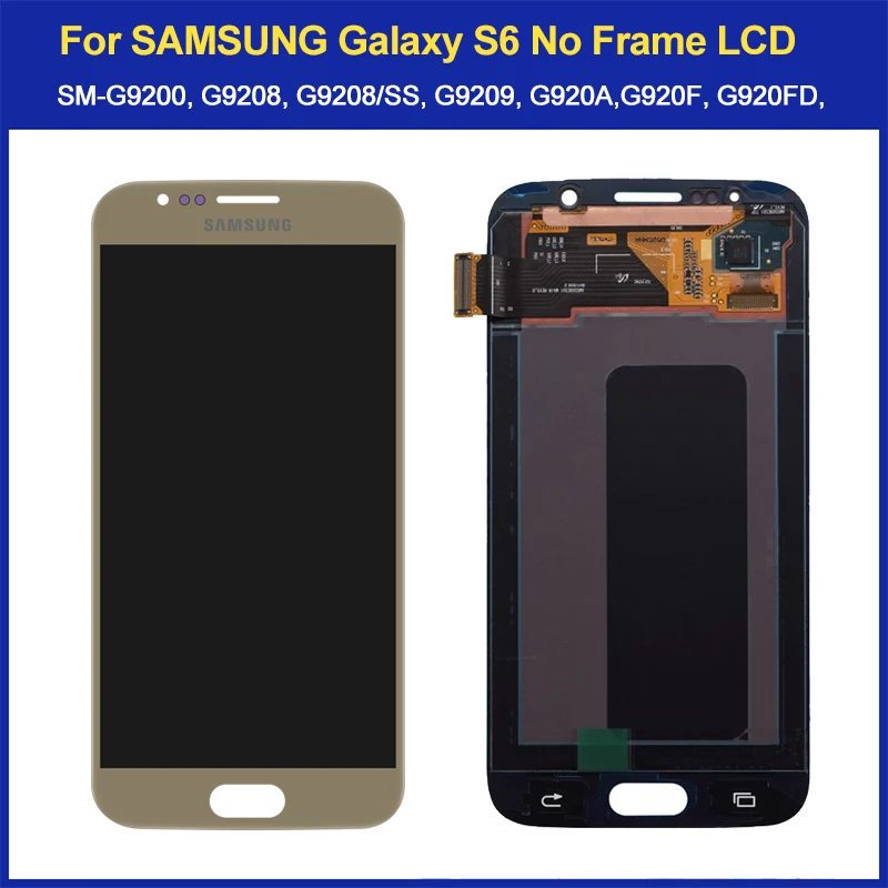 Оригинальный 5 1 ''Super AMOLED сменный S6 ЖК-дисплей для SAMSUNG GALAXY G920 SM-G920F G920F G920FD