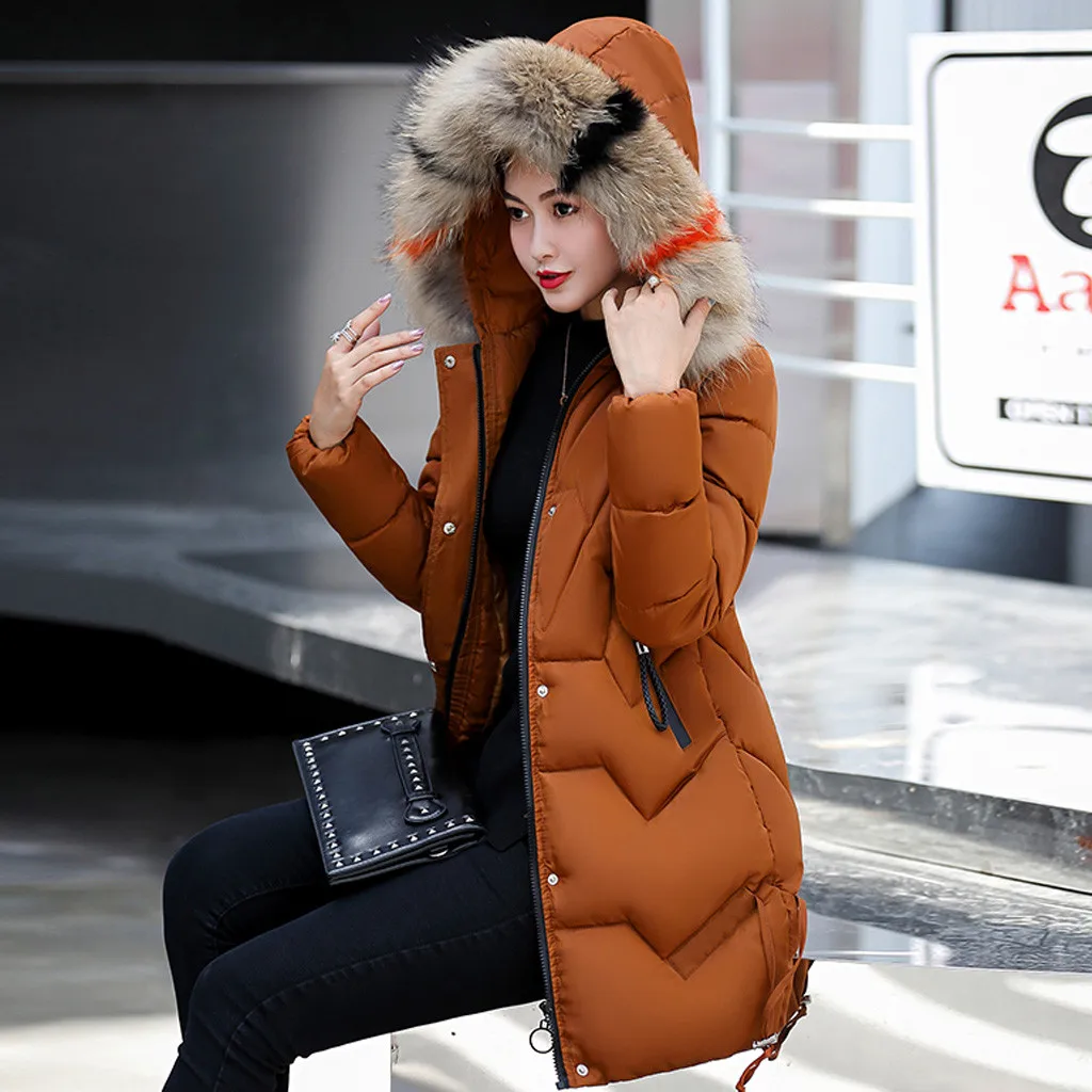 Женские зимние куртки и пальто 2019 парки для женщин ватные теплая верхняя одежда с