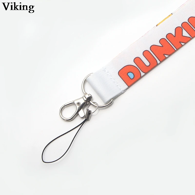 Забавный шнурок с мультяшным принтом для ключей шейный ремешок веревка телефона